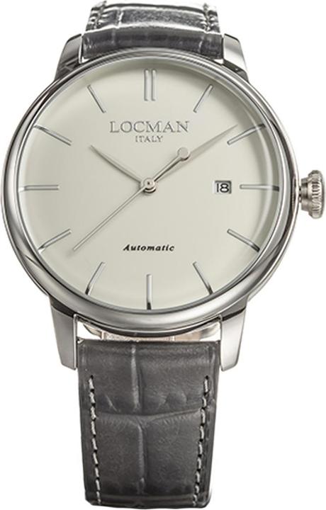 Actual product image Locman Italy Men's Watch 1960 Automatic Grey Ref. 0255 (Analogue wristwatch, 42 mm)