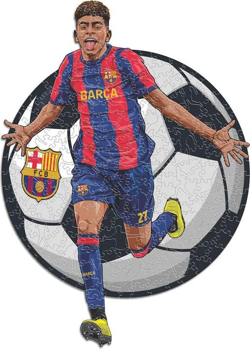 Actual product image Iconic FC Barcelona - Lamine Yamal - Wooden puzzle size L (500 pieces) (500 pieces)