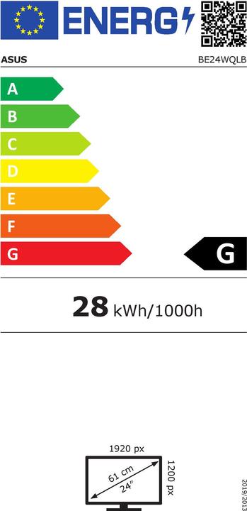 Energie-Label ASUS BE24WQLB (1920 x 1200 Pixel, 24")