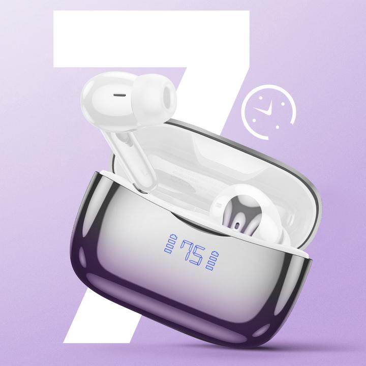 Actual product image Hoco Bluetooth headphones chrome effect (ANC, 7 h, Wireless)