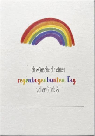 Produktbild Keitcards Postkarte ich wünsche dir einen regenbogenbunten Tag voller Glück und...