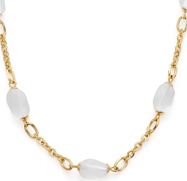 Immagine prodotto Leonardo Collana Ofira in acciaio inossidabile (Cristallo di rocca, Acciaio inox IP oro, 42 cm)