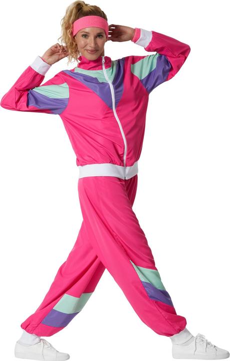 Actual product image tectake Women's Fancy Dress Costume - Retro 80s 90s Tracksuit (S)