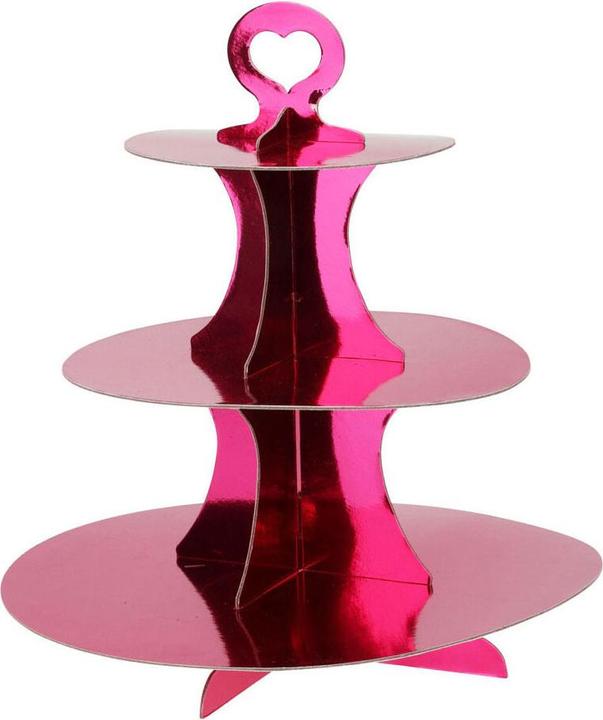 Actual product image Cardboard etagere, 3-ply, pink