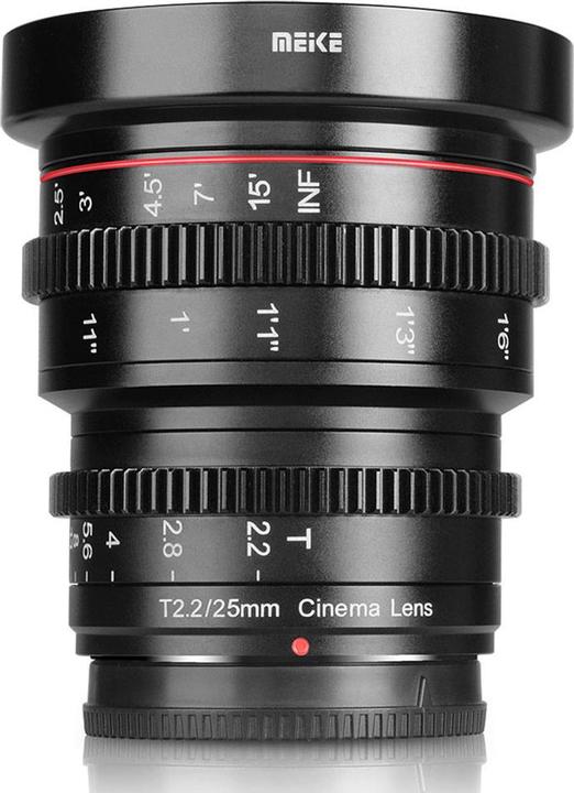 Image du produit Meike Lentille cinématographique 25 mm T2.2-22 MFT (Micro Four Thirds, APS-C / DX)