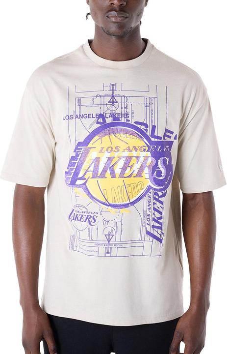 Produktbild New Era NBA Shirt - GRAPHIC Los Angeles Lakers stone - XXL (XXL)