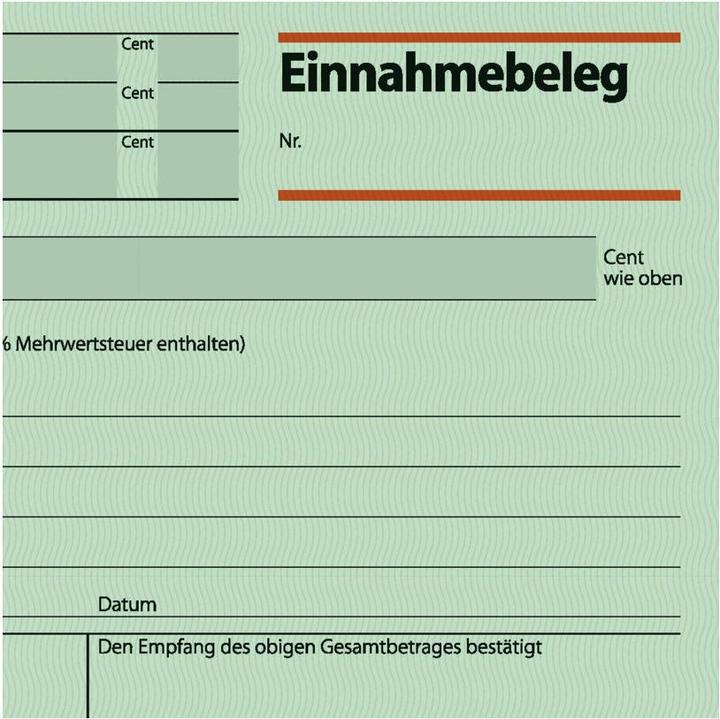 Produktbild Sigel Einnahmebeleg Formular Papierformat: DIN A6 quer Grammatur: 60 g/m² (50 x)