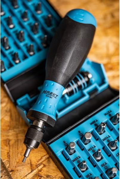 Actual product image HAZET Screwdriver bit set 2240N/51 ∙ Hexagon, solid 6.3 (1/4 inches) ∙ Pozidriv profile PZ, Cross r… (C 6.3)