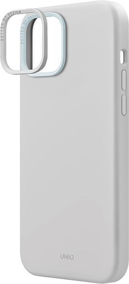 Immagine prodotto Uniq etui Lino Hue iPhone 15 6.1" Magclick Charging jasnoszary/grigio gesso (Apple iPhone 15)