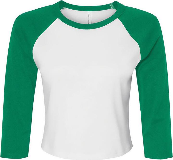 Bella Canvas kurzes TShirt Raglanärmel 34 Ärmel