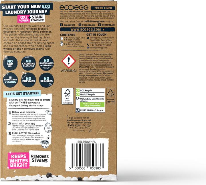 Actual product image Ecoegg Laundry egg for whites - Spring Blossom (50 Washing cycles, Feast)
