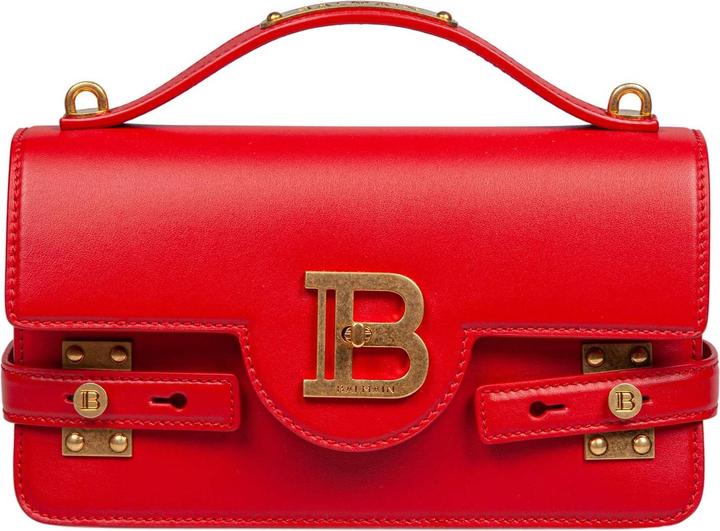 Produktbild Balmain b-buzz red leather handbag