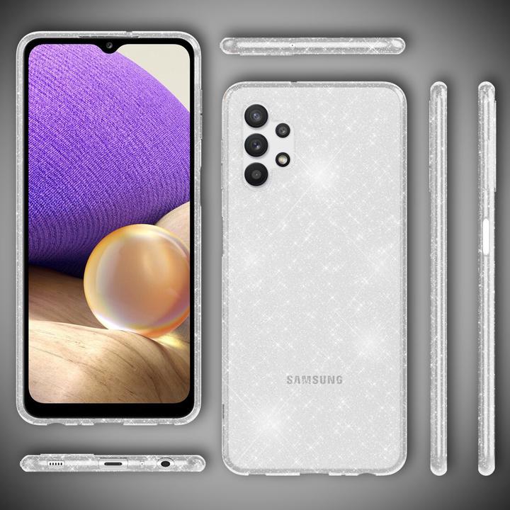 Produktbild Nalia Klare Glitzer Silikon Handyhülle (Samsung Galaxy A32 5G)