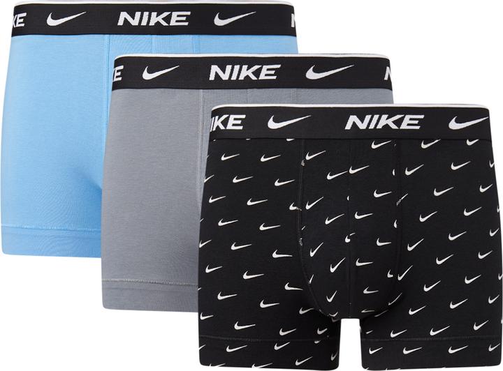 Swoosh Print, Grey, Uni Blue