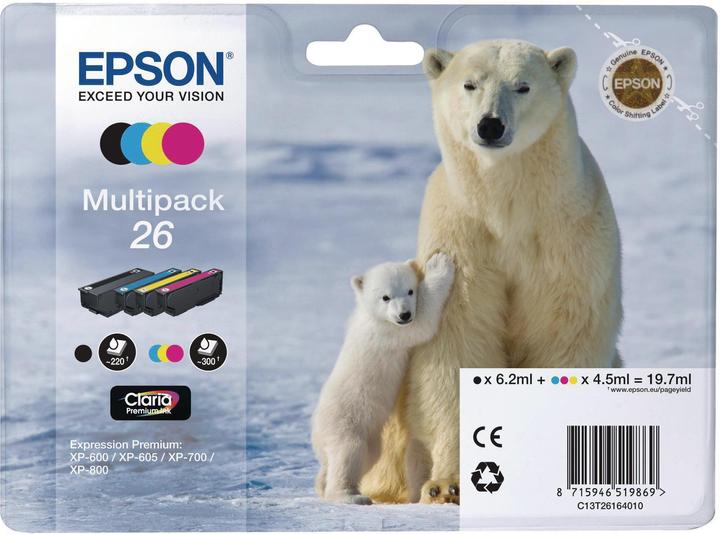 Actual product image Epson Multipack 26 Claria Premium (M, FC, C, Y)