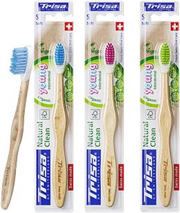Immagine prodotto Trisa Spazzolino manuale Natural Clean Young Soft assortito (Morbido, 1 x)