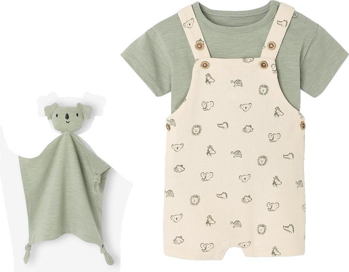 Immagine prodotto Vertbaudet Baby Geschenk-Set: T-Shirt, Latzshorts & Schmusetuch (92)
