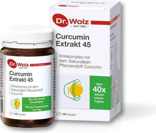 Produktbild Dr. Wolz Curcumin Extrakt 45 Kapsel (90 Stück, Kapseln, 162 g)