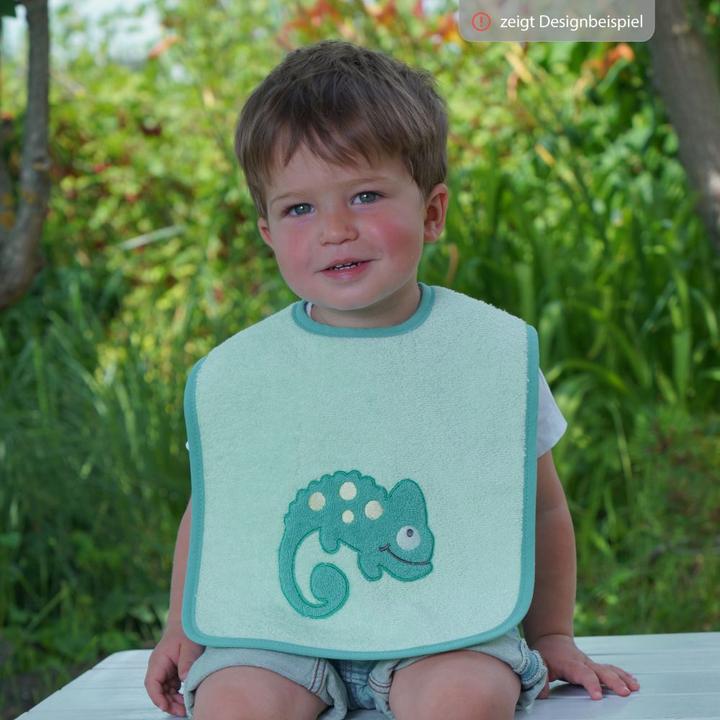 Actual product image Bib giant velcro bib 30 x 45 cm - embroidery zebra -