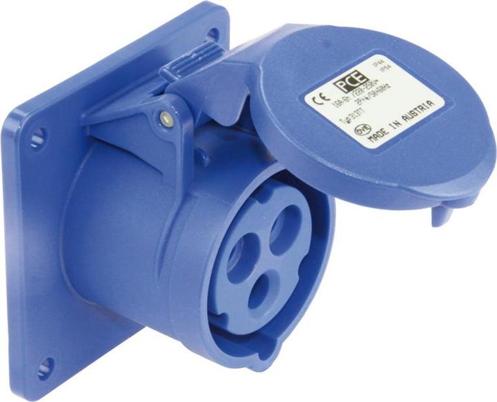 Actual product image PCE 315-6TTf7 Junction box straight 16A 5p 6h IP44/54 Turbo Twist (flange 75x75 - hole spacing 60x60)