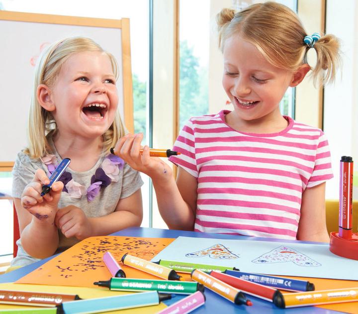 Actual product image STABILO Trio Scribbi Spring-loaded triangular felt-tip pen (Multicoloured, 8 x)