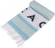 Image du produit Ootb Fouta hammam blanc/turquoise/bleu, Plage (80 x 170 cm)