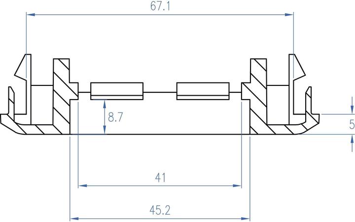 Image du produit Delock Support de module Easy 45 pour canal de montage d'appareils 85 x 80 mm
