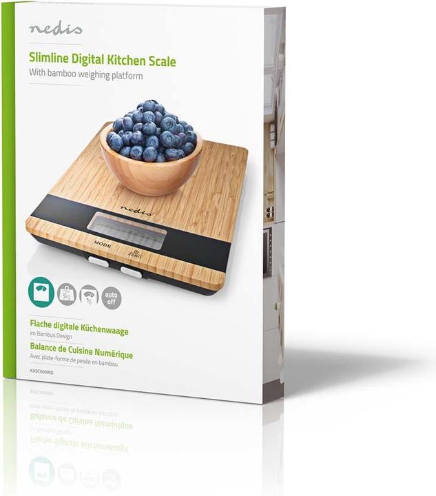 Produktbild Nedis Küchenwaagen Digital Holz/Kunststoff Holz Holz