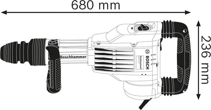 Actual product image Bosch Professional Impact hammer with SDS max GSH 11 VC, with additional handle (Electrical connection)