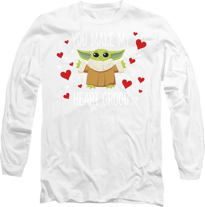 Actual product image Star Wars Unisex Adult You Make My Heart Grogu T-Shirt (XL)