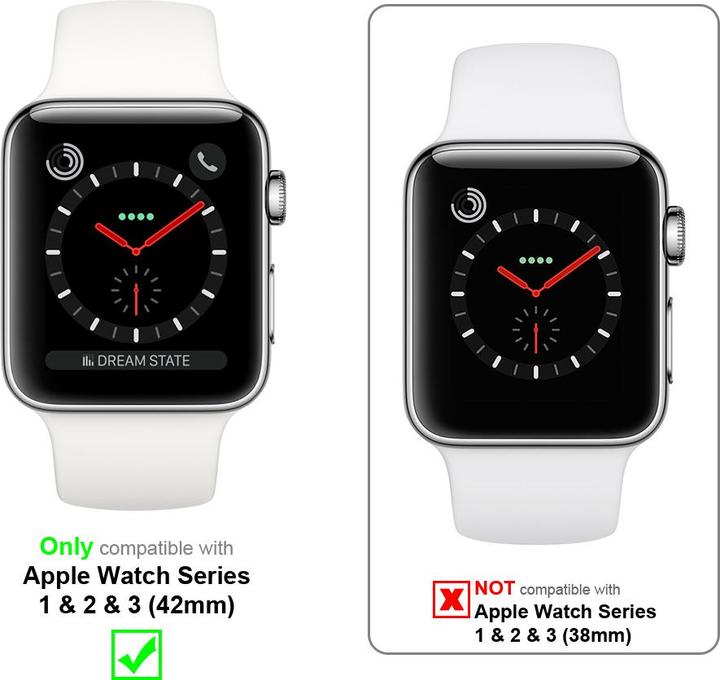 Actual product image Cadorabo Case for Apple Watch Series 1 & 2 & 3 (42mm) with belt clip