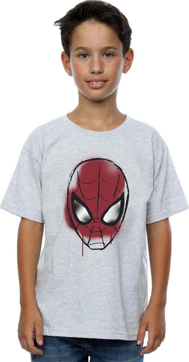 Actual product image Boys Spider-Man Face Sketch T-Shirt (128)
