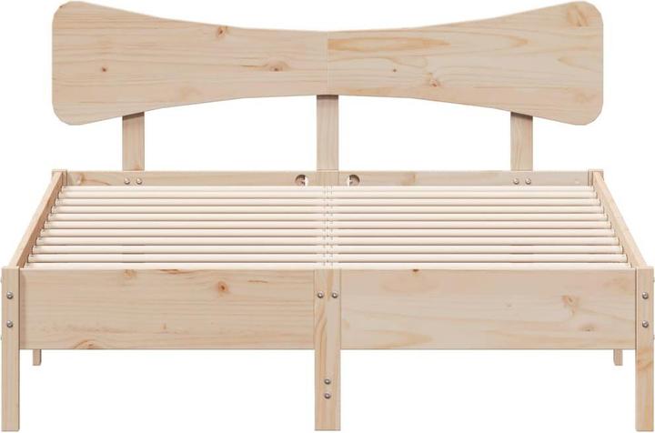 Produktbild VidaXL Massivholzbett Holzbett Bett Doppelbett ohne Matratze 120x190cm Kiefer (120 x 190 cm)