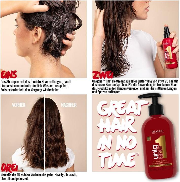 Produktbild Revlon Professional Uniqone™ Hair Treatment Classic + All In One Shampoo Pack (230 ml, Flüssiges Shampoo)