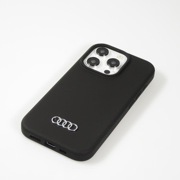 Produktbild Audi Silicone Case iPhone 15 Pro 6.1" czarny/black hardcase AU-LSRIP15P-Q3/D1-BK (Apple iPhone 15 Pro)