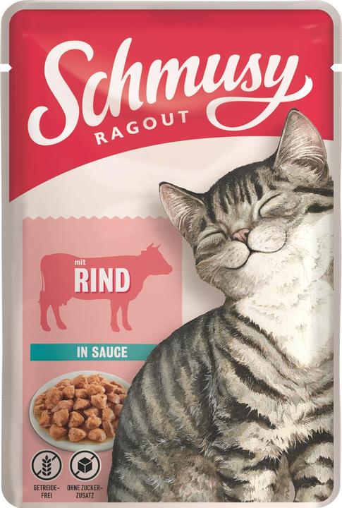 Image du produit Schmusy Nourriture humide Ragoût Boeuf Sauce, 22 x 100 g (Adulte, 1 pcs, 2200 g)