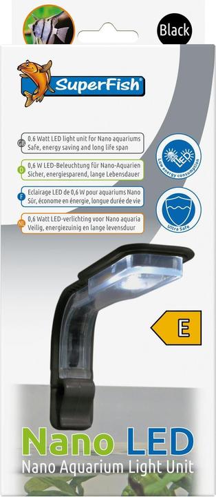 Produktbild SuperFish Aquarienleuchte Nano Led Schwarz, Produkttyp (LED, 0.60 W)