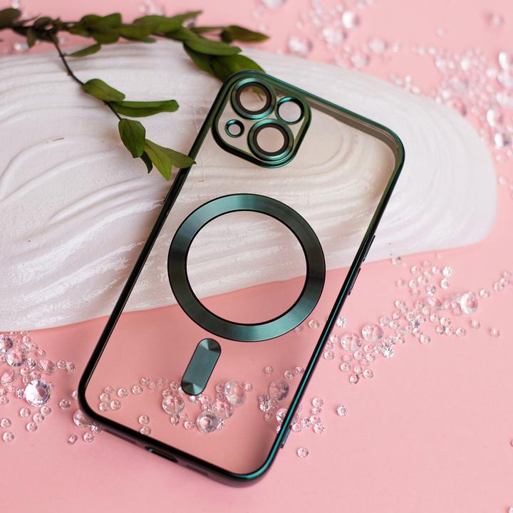 Produktbild OEM Color Chrome Mag Hülle für iPhone SE 2024 grün (Apple iPhone 16e)