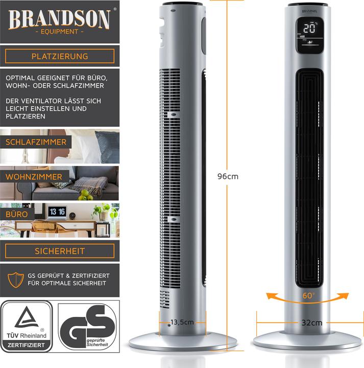 Image du produit Brandson Ventilateur de tour (48 dB)