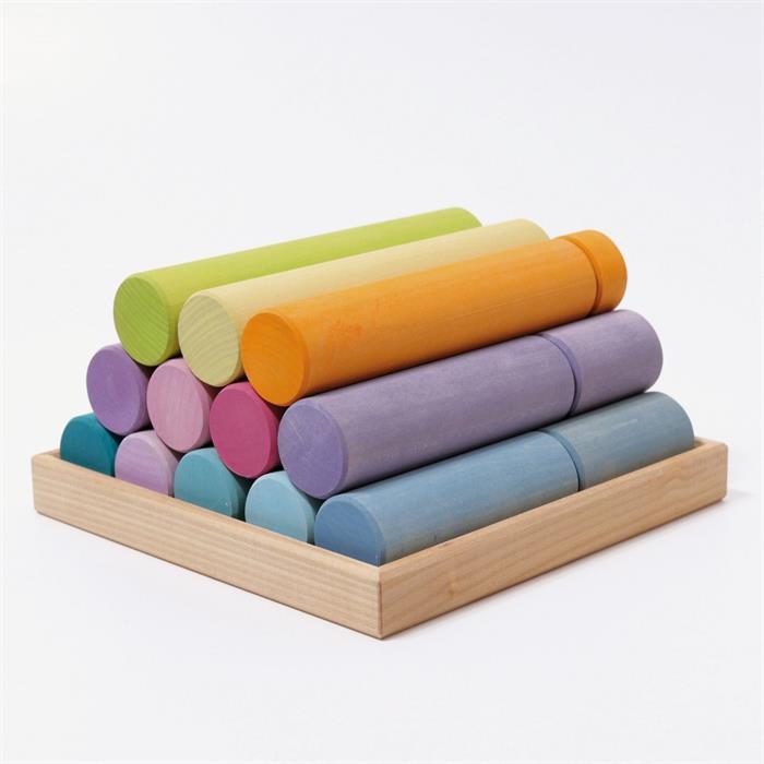 Image du produit Grimm's 10172 Grands rouleaux de chantier Pastel