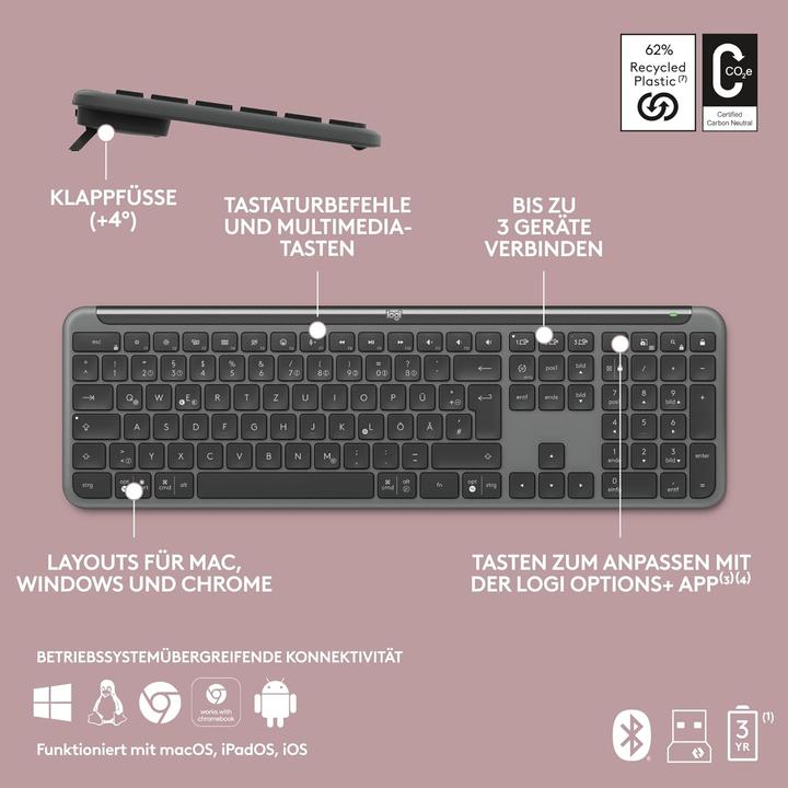 Produktbild Logitech K950 Signature Slim (DE, Kabellos)