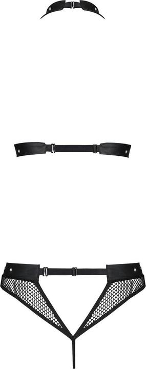 Actual product image Passion Moonlight Set with Open Crotch - Black (S/M)