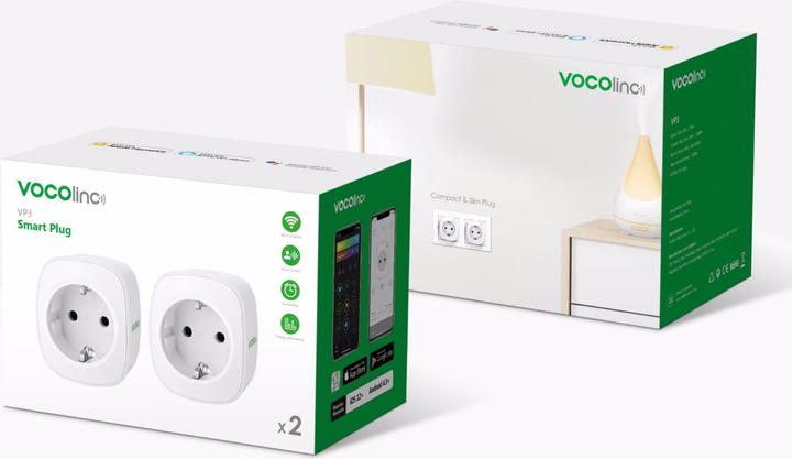 Produktbild Vocolinc SmartOutlet VP3 2er Set Steckdose WI-FI USB