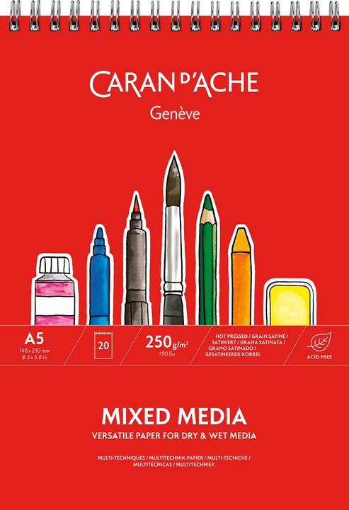 Image du produit Caran d'Ache Multitechnik-Zeichennblock A4 (14.8 x 21 cm, Blanc, Couverture rigide)