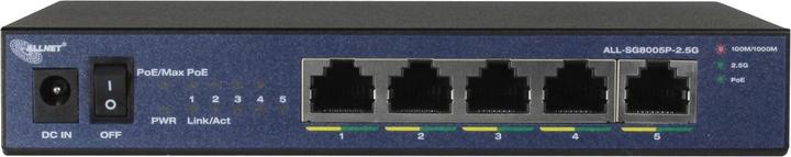Produktbild Allnet Switch unmanaged 5 Port 2.5GBit / 5x PoE / 1x LAN | Lüfterlos / "ALL-SG8005P-2.5G" (5 Ports)