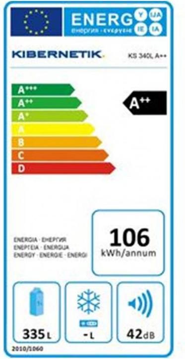 Label énergétique Kibernetik Ks340l (331 l)