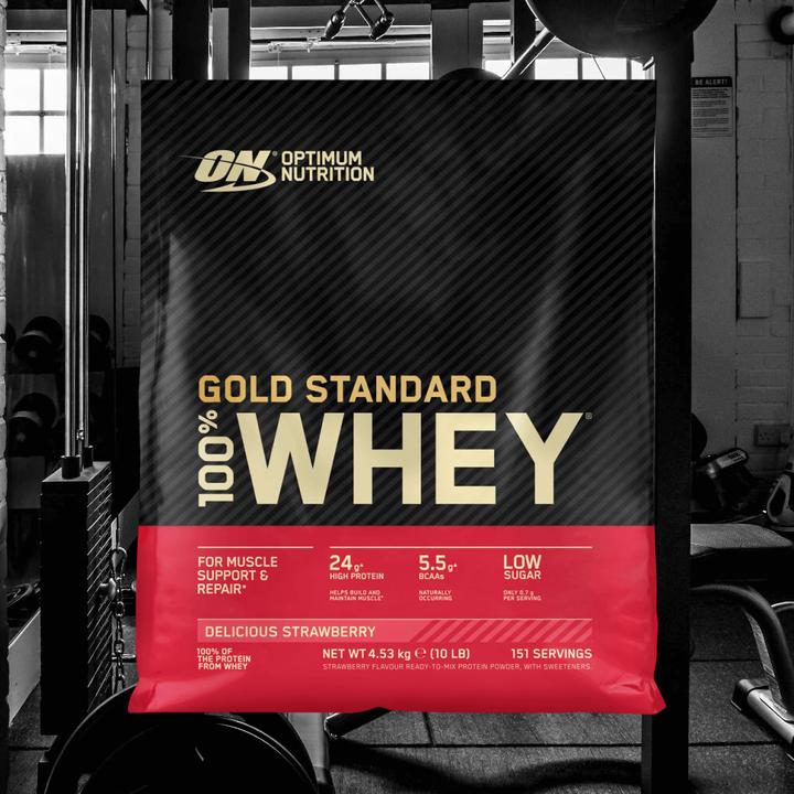 Image du produit Optimum Nutrition 100% Whey Gold Standard (Delicious Strawberry, 1 pcs, 4540 g)