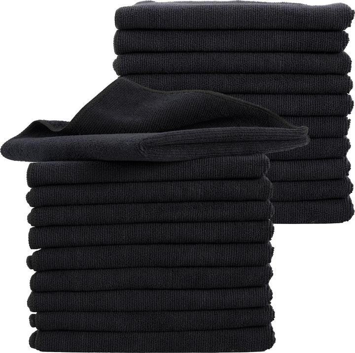 Casativo 20er Set Mikrofaser-PutztÃ¼cher, schwarz, 40 x 40 cm (20 Stk.)