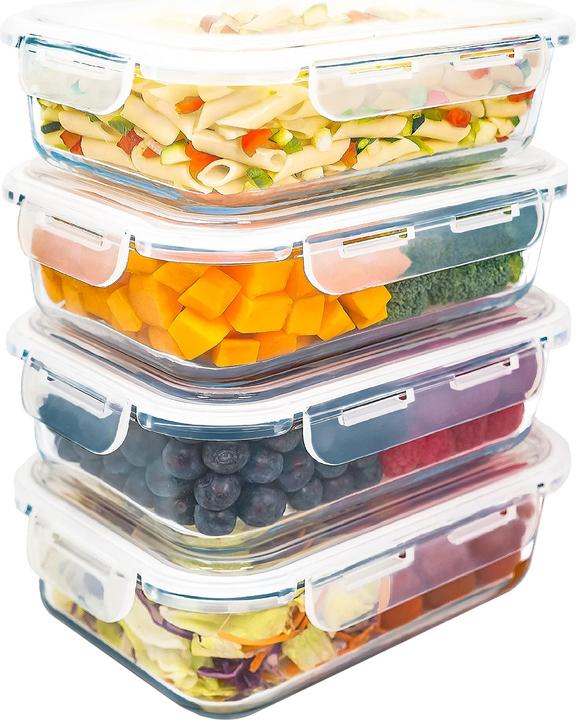 LG Luxury & Grace Scatole per alimenti bianche - Senza foro per il vapore (x4) (1.50 l)