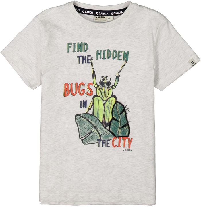 Image du produit Garcia T-shirt gris chiné avec impression sur la poitrine (92)